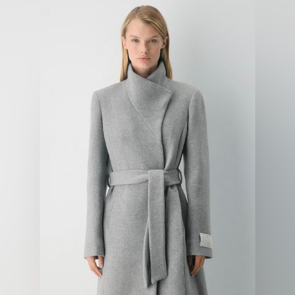 Babaton Aritzia The Connor Coat Long - Virgin Wool, Gray - Picture 2 of 13